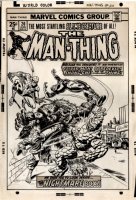 Man-Thing #20 'SPIDER-MAN' COVER (LARGE ART) 1975 SOLD SOLD SOLD! Comic Art